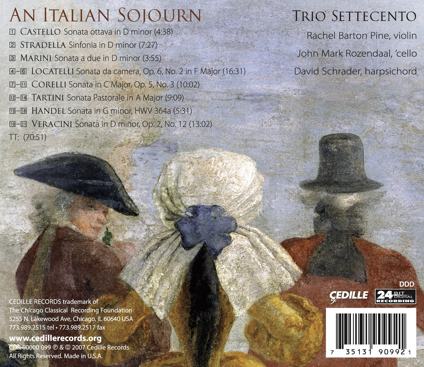 AN ITALIAN SOJOURN - TRIO SETTECENTO