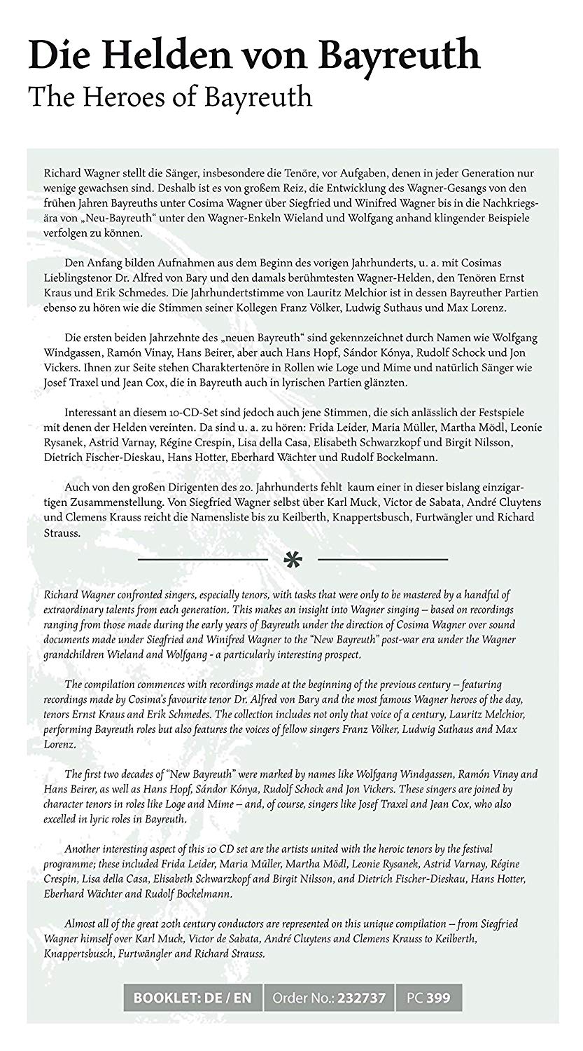 DIE HELDEN VON BAYREUTH (10 CDS)