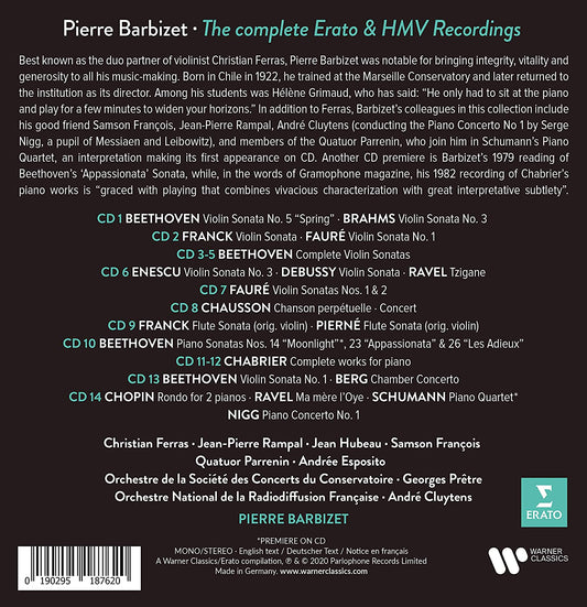 Pierre Barbizet: The Complete Erato Recordings (14 CDs)