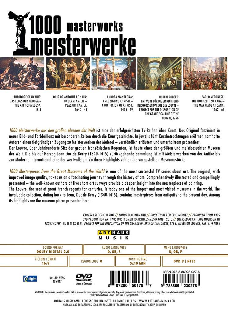 1000 MASTERWORKS: THE LOUVRE (DVD)