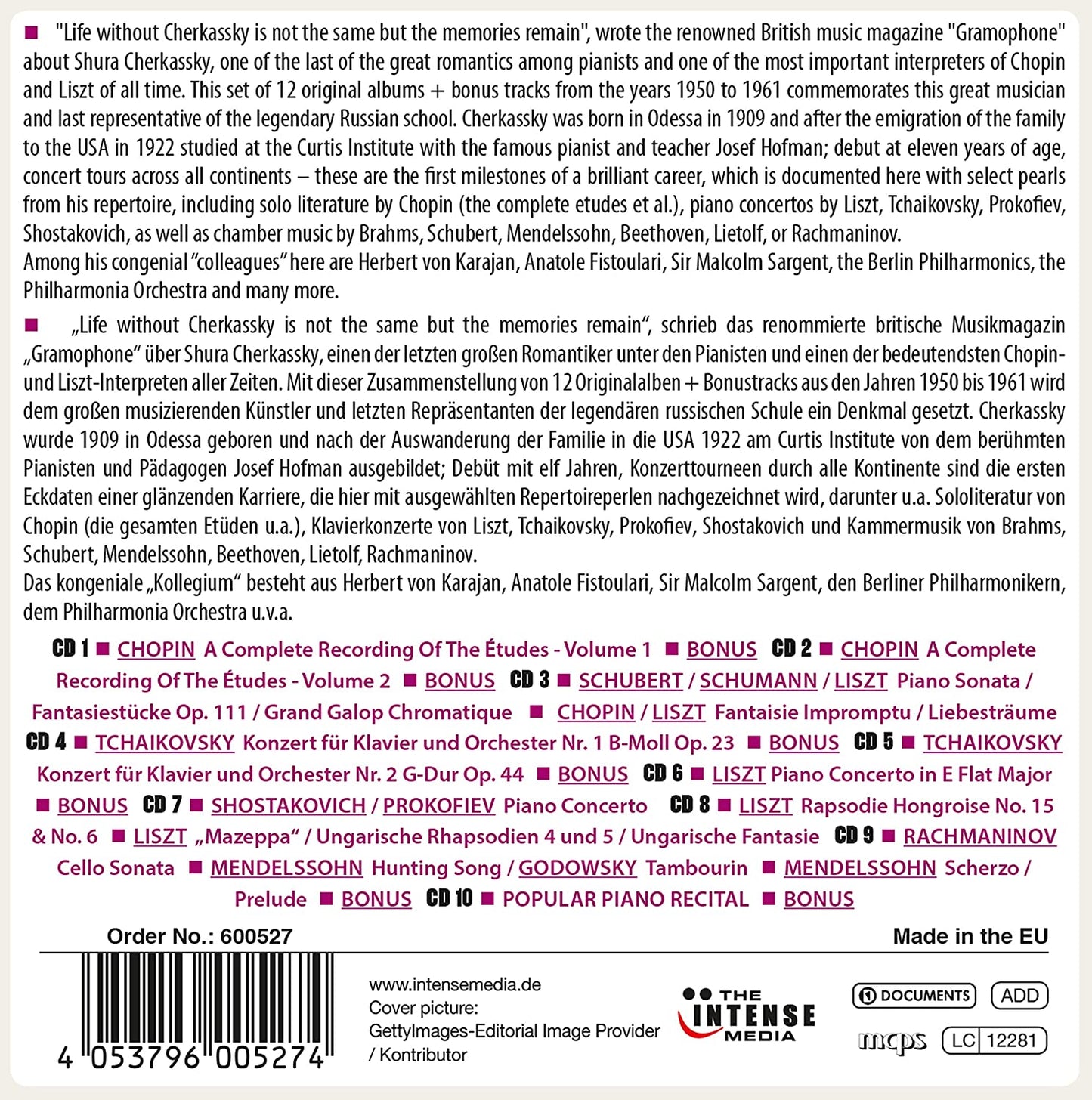 Shura Cherkassky: Milestones of a Piano Legend (10 CDs)