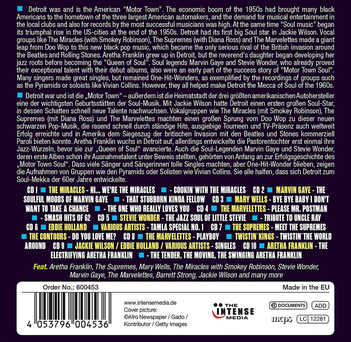 Motor Town Soul: Milestones of Rhythm and Blues (10 CDs)