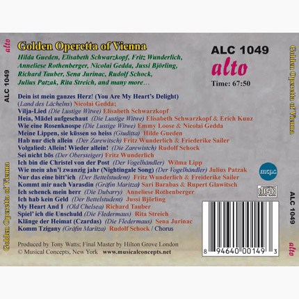 GOLDEN OPERETTA OF VIENNA