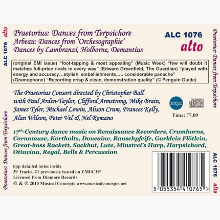 PRAETORIUS: DANCES FROM TERPSICHORE & OTHER 17TH CENTURY DANCES - PRAETORIUS CONSORT