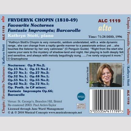 CHOPIN: FAVOURITE NOCTURNES; FANTASIE-IMPROMPTU - KATHRYN STOTT