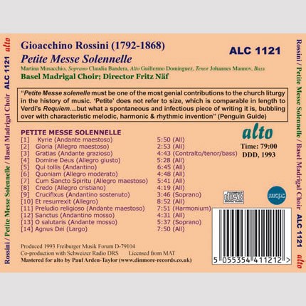 ROSSINI: PETITE MESSE SOLENNELLE - BASEL MADRIGAL CHOIR
