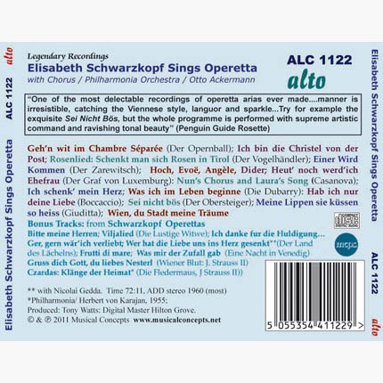 ELISABETH SCHWARZKOPF SINGS OPERETTA