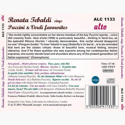 RENATA TEBALDI SINGS PUCCINI & VERDI FAVORITES