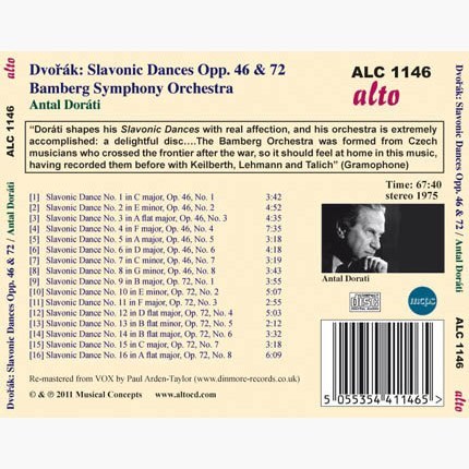DVORAK: SLAVONIC DANCES OPP 46 & 72 - BAMBERG SYMPHONY, DORATI