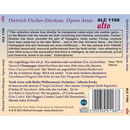 DIETRICH FISCHER-DIESKAU: OPERA ARIAS (VERDI, MOZART, WAGNER, BEETHOVEN)