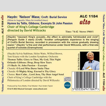Haydn: Nelson Mass; Croft: Burial Service; Bach: St John Passion (excerpts) - Choir of King’s College Cambridge, David Willcocks, Simon Preston