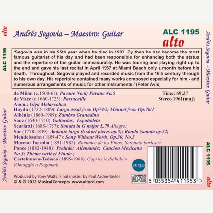 ANDRES SEGOVIA: MAESTRO