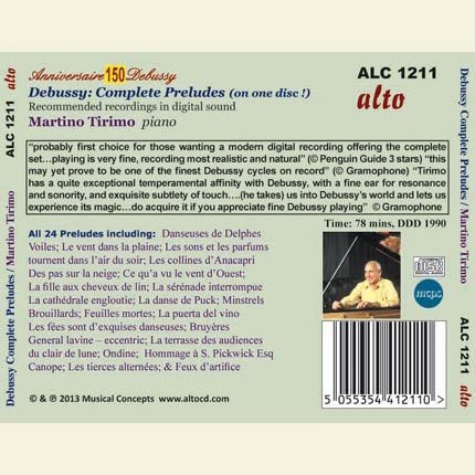 DEBUSSY: COMPLETE PRELUDES - MARTINO TIRIMO