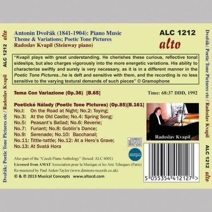 DVORAK: THEME & VARIATIONS; POETIC TONE PICTURES - KVAPIL