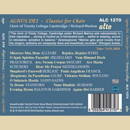 CLASSICS FOR CHOIR - Choir of Trinity College, Cambridge, Richard Marlow