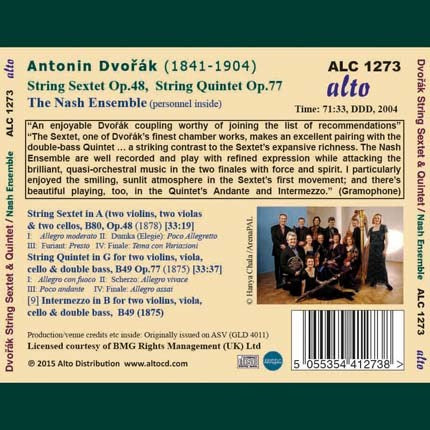 DVORAK: STRING SEXTET; STRING QUINTET - NASH ENSEMBLE