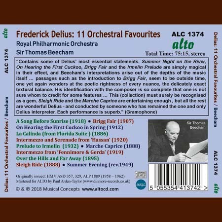 DELIUS: 11 FAVOURITES - BEECHAM, ROYAL PHILHARMONIC