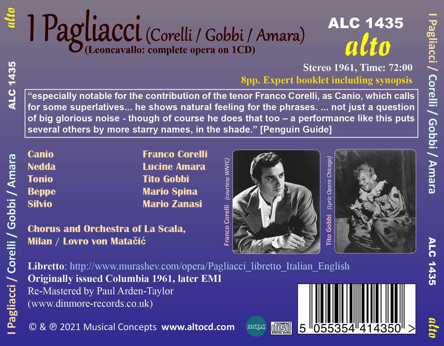 Leoncavallo: Pagliacci - Corelli, Gobbi, Amara, La Scala Milan, Lovro von Matacic