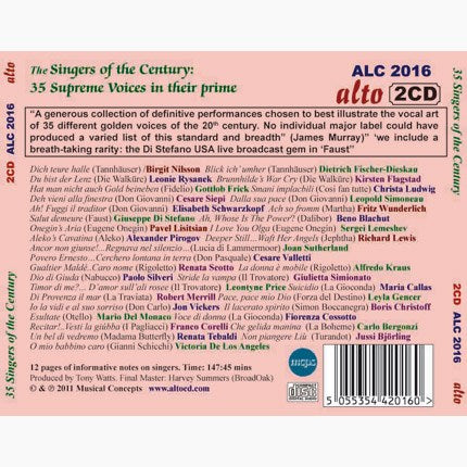 THE SINGERS OF THE CENTURY: 35 SUPREME VOICES IN THEIR PRIME (2 CDS)