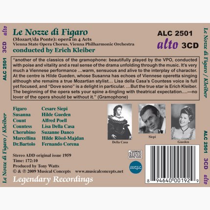 MOZART: LE NOZZE DI FIGARO - ERICH KLEIBER (3 CDS)