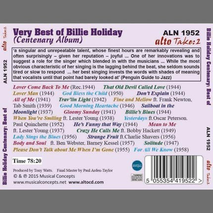 BILLIE HOLIDAY: THE VERY BEST OF BILLIE HOLIDAY