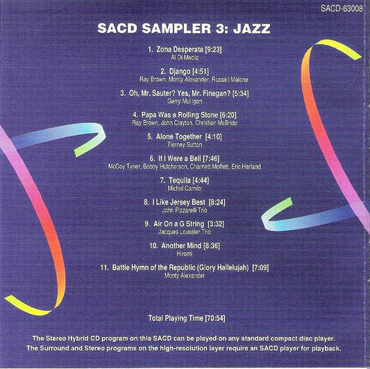 TELARC JAZZ SACD SAMPLER 3 (Hybrid SACD)