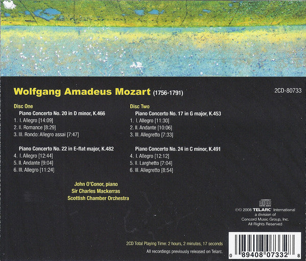 MOZART: Piano Concertos Nos. 17, 20, 22 & 24 - John O'Conor, Charles Mackerras, Scottish National Orchestra (2 CDs)