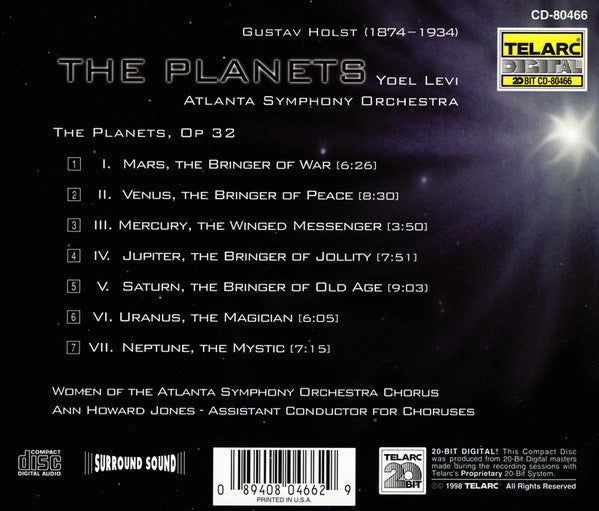 HOLST: THE PLANETS - Levi, Atlanta Symphony Orchestra