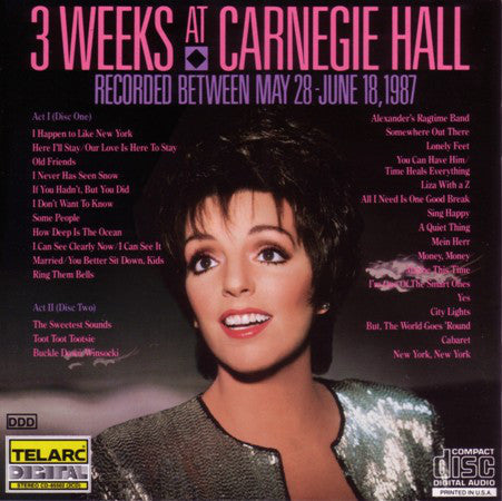 LIZA MINNELLI AT CARNEGIE HALL (2 CDS)