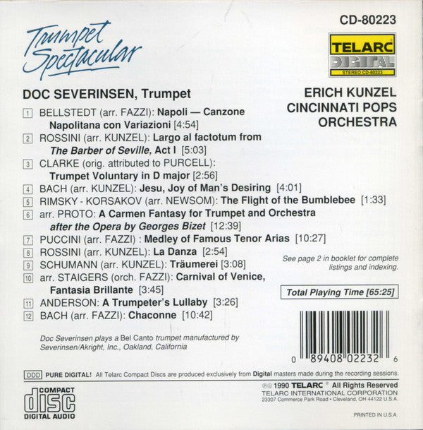 TRUMPET SPECTACULAR - DOC SEVERINSEN, ERICH KUNZEL & CINCINNATI POPS ORCHESTRA