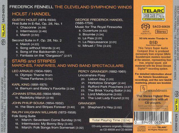 FREDERICK FENNELL and the CLEVELAND SYMPHONIC WINDS: Music of Holst. Handel, Vaughan Williams and Grainger (Hybrid SACD)