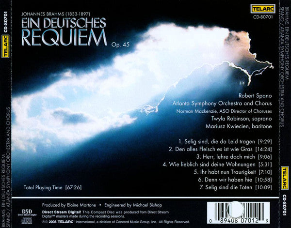 BRAHMS: Ein Deutsches Requiem op.45 - Spano, Atlanta Symphony Orchestra & Chorus