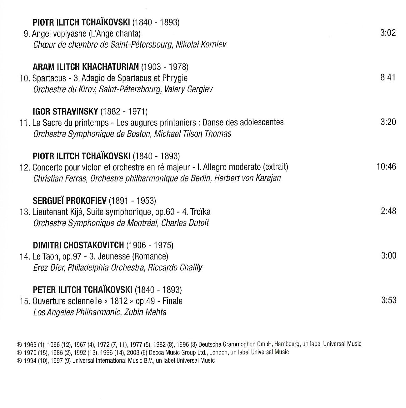 LES PLUS BELLES MUSIQUES RUSSES: The Most Beautiful Russian Music - Richter, Ashkenazy, Gergiev, Karajan, Argerich and more (2 CDs)