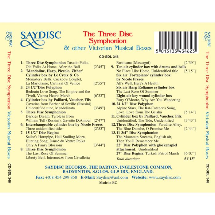 The Three Disc Symphonion & Other Victorian Music Boxes