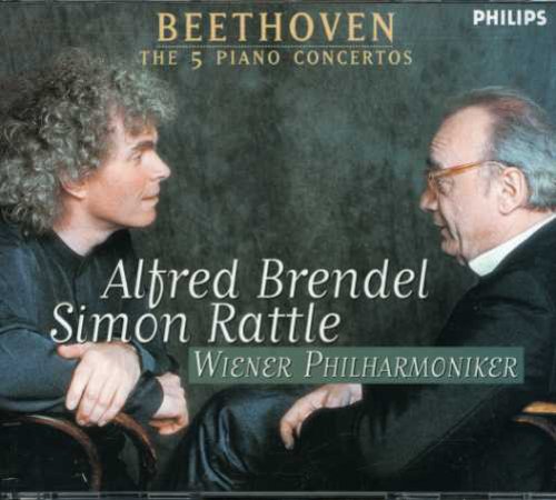 BEETHOVEN: 5 Piano Concertos - Alfred Brendel, Simon Rattle, Vienna Philharmonic (3 CDs)