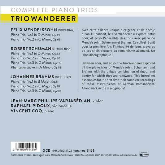 Mendelssohn, Schumann & Brahms: Complete Piano Trios - Trio Wanderer (3 CDs)