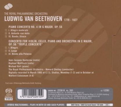 Beethoven: Piano Concerto No. 4, Triple Concerto - Royal Philharmonic Orchestra, Jean-Jacques Kanterow, Raphael Wallfisch, Michael Roll (Hybrid SACD)