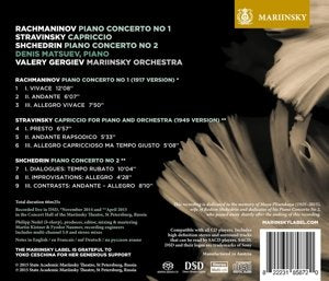 Rachmaninov: Piano Concerto No 1; Shchedrin: Piano Concerto No 2; Stravinsky: Capriccio - DENIS MATSUEV / MARIINSKY ORCHESTRA / VALERY GERGIEV (HYBRID SACD)