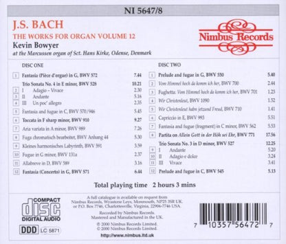 Bach: Complete Works For Organ, Vol. 10 - Kevin Bowyer (2 CDs)