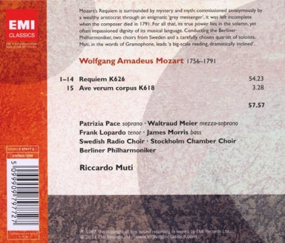 Mozart: Requiem; Ave Verum Corpus -  RICCARDO MUTI, BERLIN PHILARMONIC