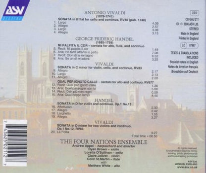 HANDEL & VIVALDI: Cantatas & Sonatas - The Four Nations Ensemble