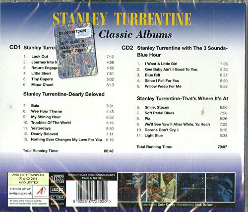 STANLEY TURRENTINE - Four Classic Albums (LOOK OUT / DEARLY BELOVED / BLUE HOUR / THAT’S WHERE IT’S AT) (2 CDs)