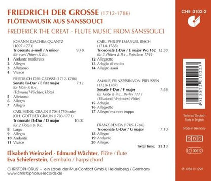 FLUTE MUSIC FROM SANSSOUCI (FREDERICK THE GREAT, QUANTZ, BENDA, GRAUN, AMALIE)