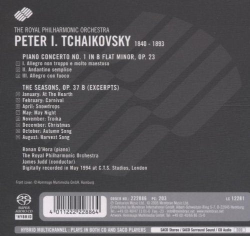 Tchaikovsky: Piano Concerto No. 1, The Seasons - Ronan O'Hora, James Judd, Royal Philharmonic (Hybrid SACD)