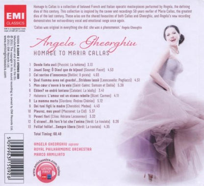 ANGELA GHEORGHIU: TRIBUTE TO MARIA CALLAS (CD + BOOK)