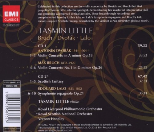 Bruch & Dvorak: Violin Concertos; Lalo: Rhapsody Espanole: TASMIN LITTLE, VERNON HANDLEY (2 CDs)