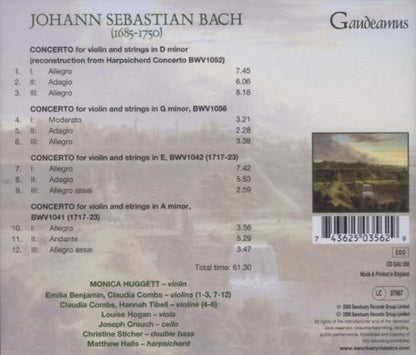 BACH: Violin Concertos - Monica Huggett, Sonnerie