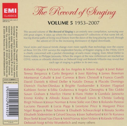The Record Of Singing, Vol. 5 - From the LP to the Digital Era (10 CDs)