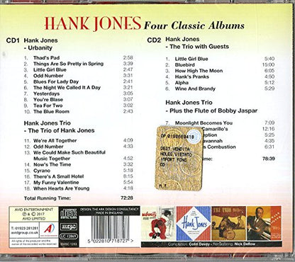 HANK JONES - Four Classic Albums (Urbanity / The Trio Of Hank Jones / The Trio With Guests / Trio - Plus The Flute Of Bobby Jaspar)