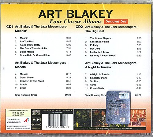 ART BLAKEY - Four Classic Albums (Moanin' / Mosaic / The Big Beat / A Night In Tunisia) (2 CDS)